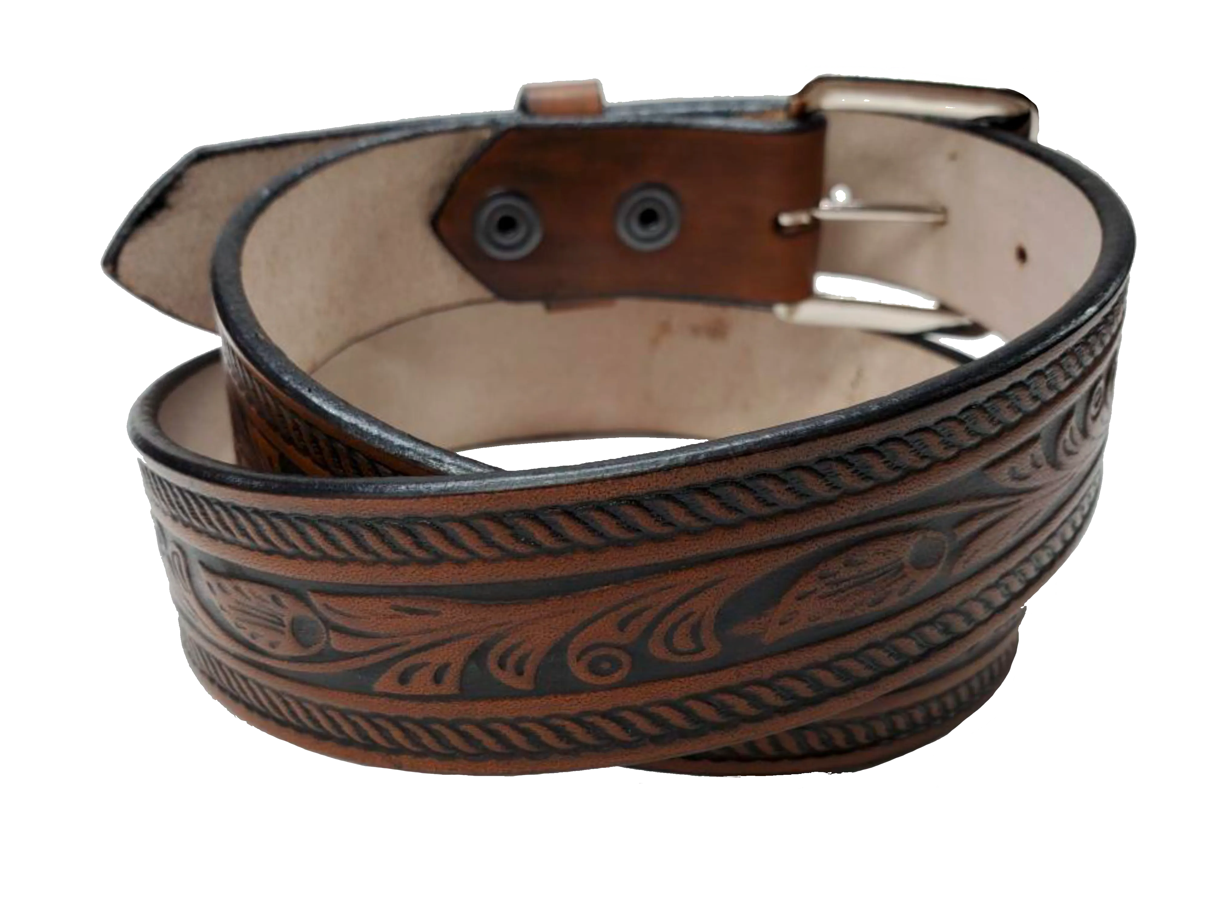 The 'High Noon" Western Name Leather Belt
