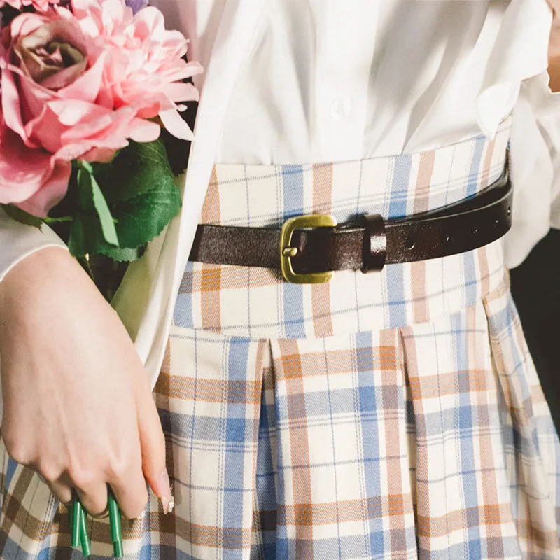THIN VINTAGE LEATHER BELT UB98192