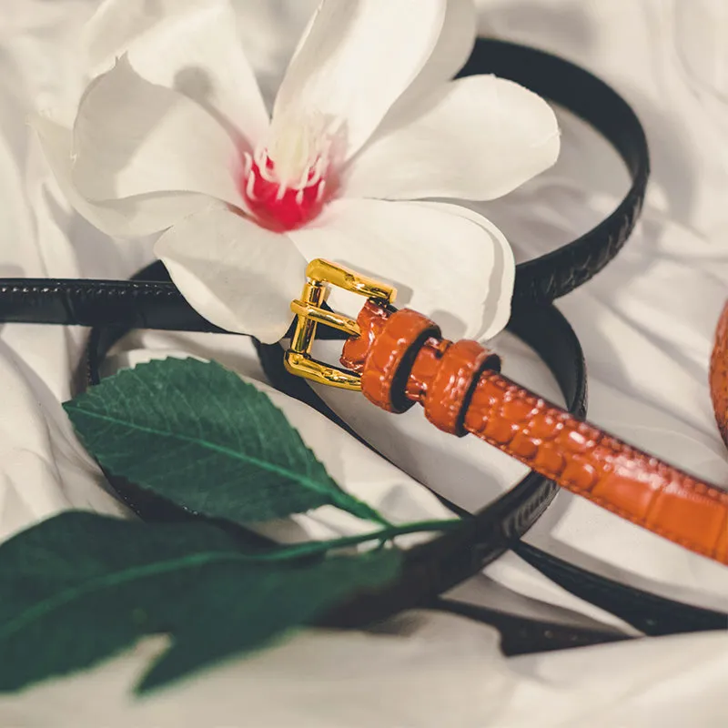 THIN VINTAGE LEATHER BELT UB98192