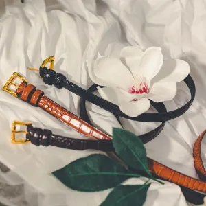 THIN VINTAGE LEATHER BELT UB98192