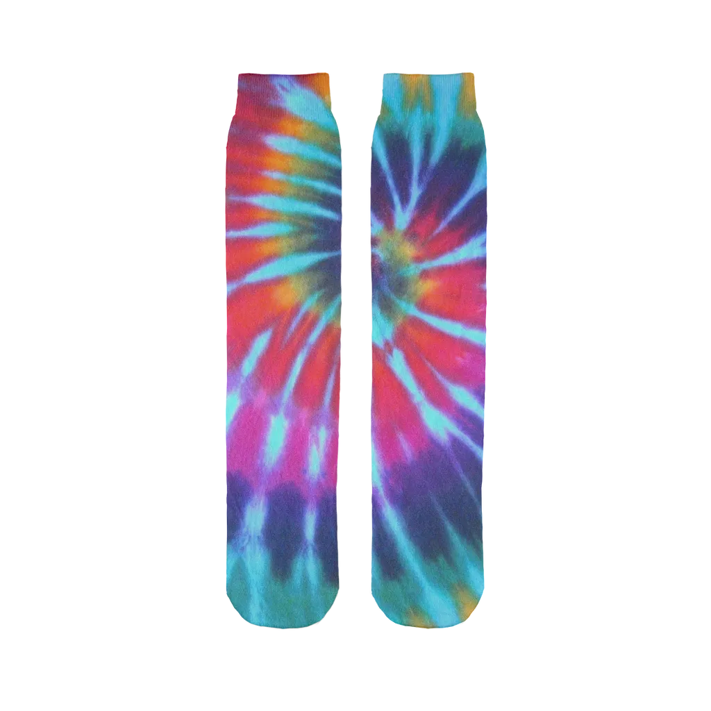 Tie Dye Pattern Tube Socks