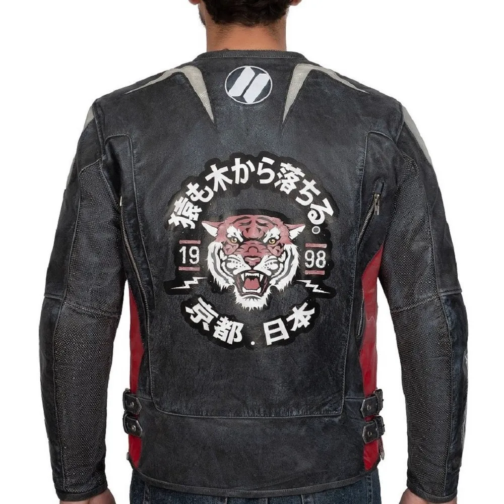 Tokyo Vintage Fully-Protected Biker Leather Jacket