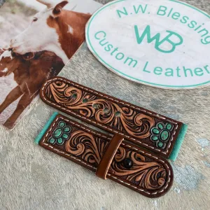 Tooled Leather Watch Band