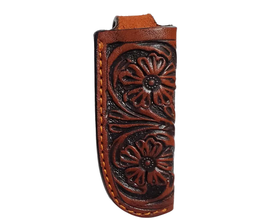 Tooled Pocket Knife Sheath