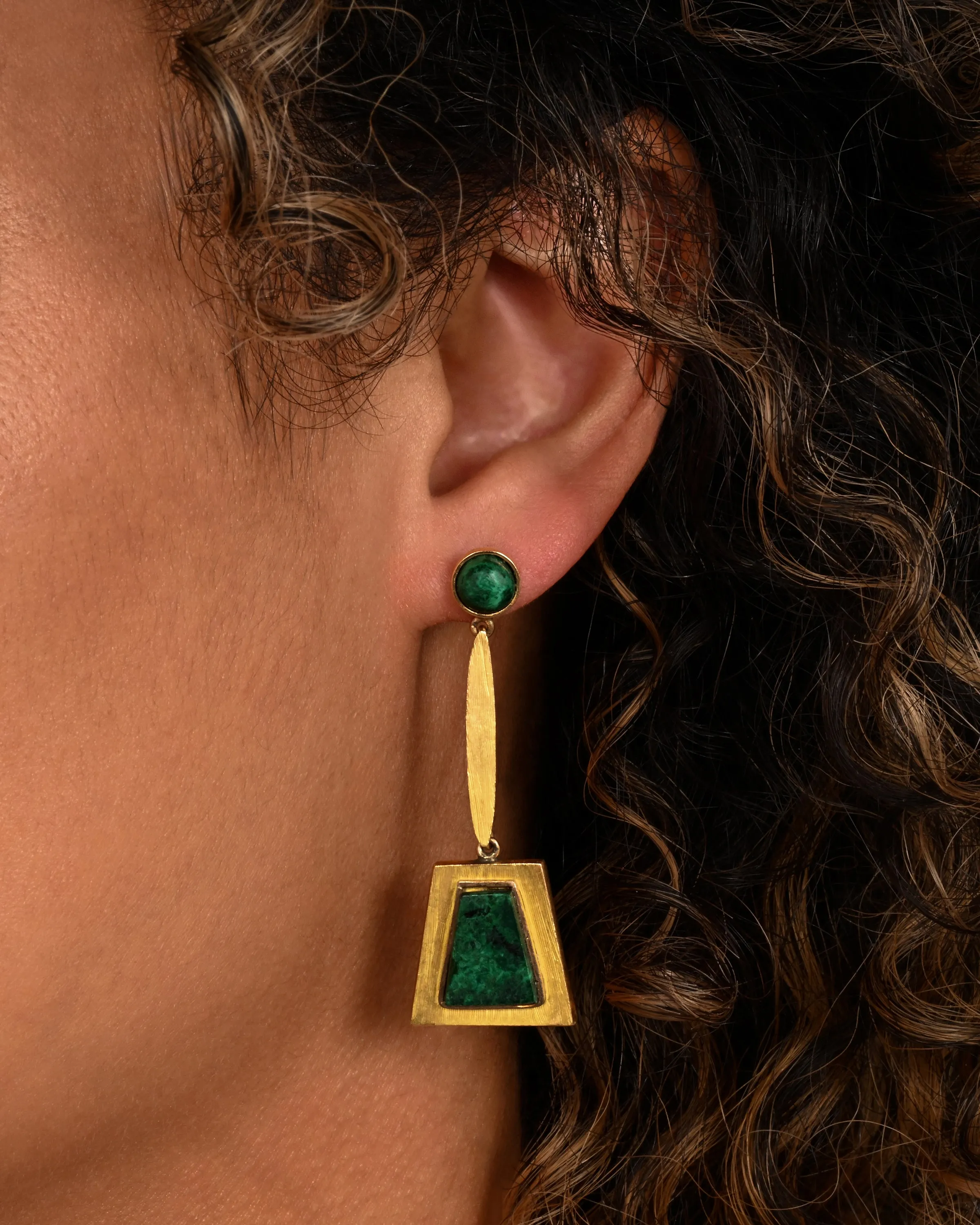 Trapezoid Drop Earrings