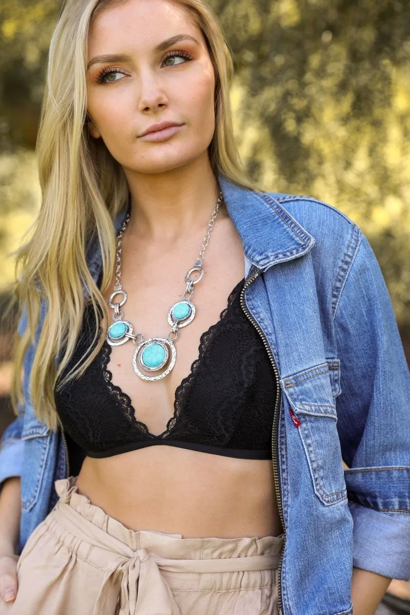 Triangle Lace Bralette - 3 colors