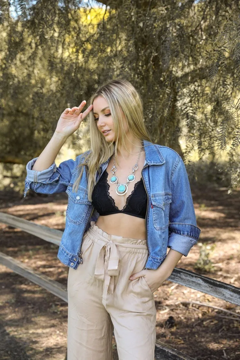Triangle Lace Bralette - 3 colors