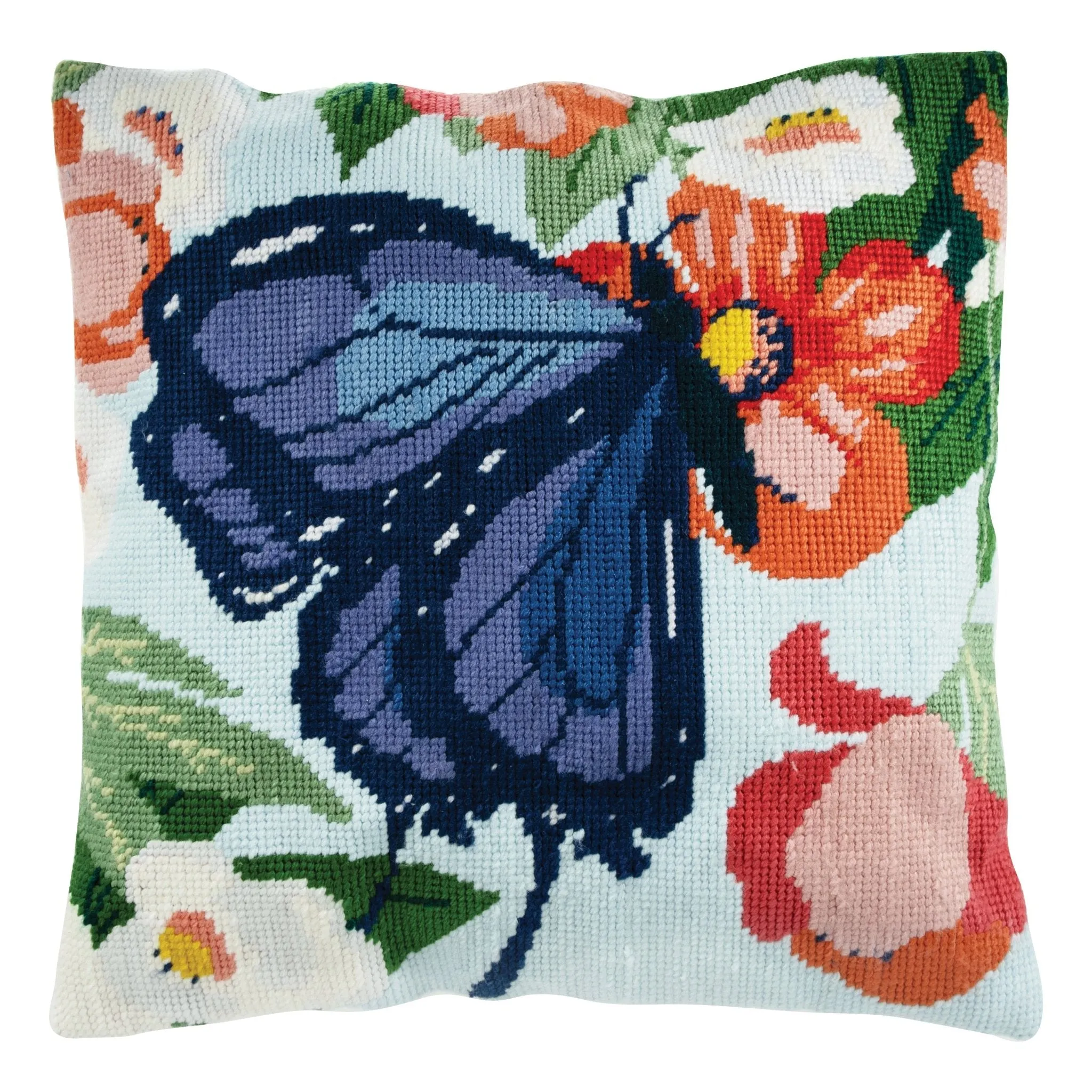 Trimits | Half Stitch Tapestry Kit | Cushion | Butterfly