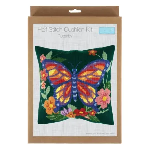 Trimits | Half Stitch Tapestry Kit | Cushion | Flutterby