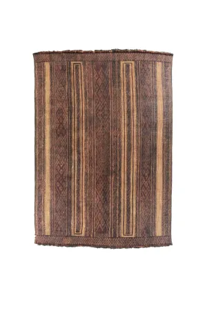 Tuareg Woven Leather & Reed Rug | 11' x 7' 4"