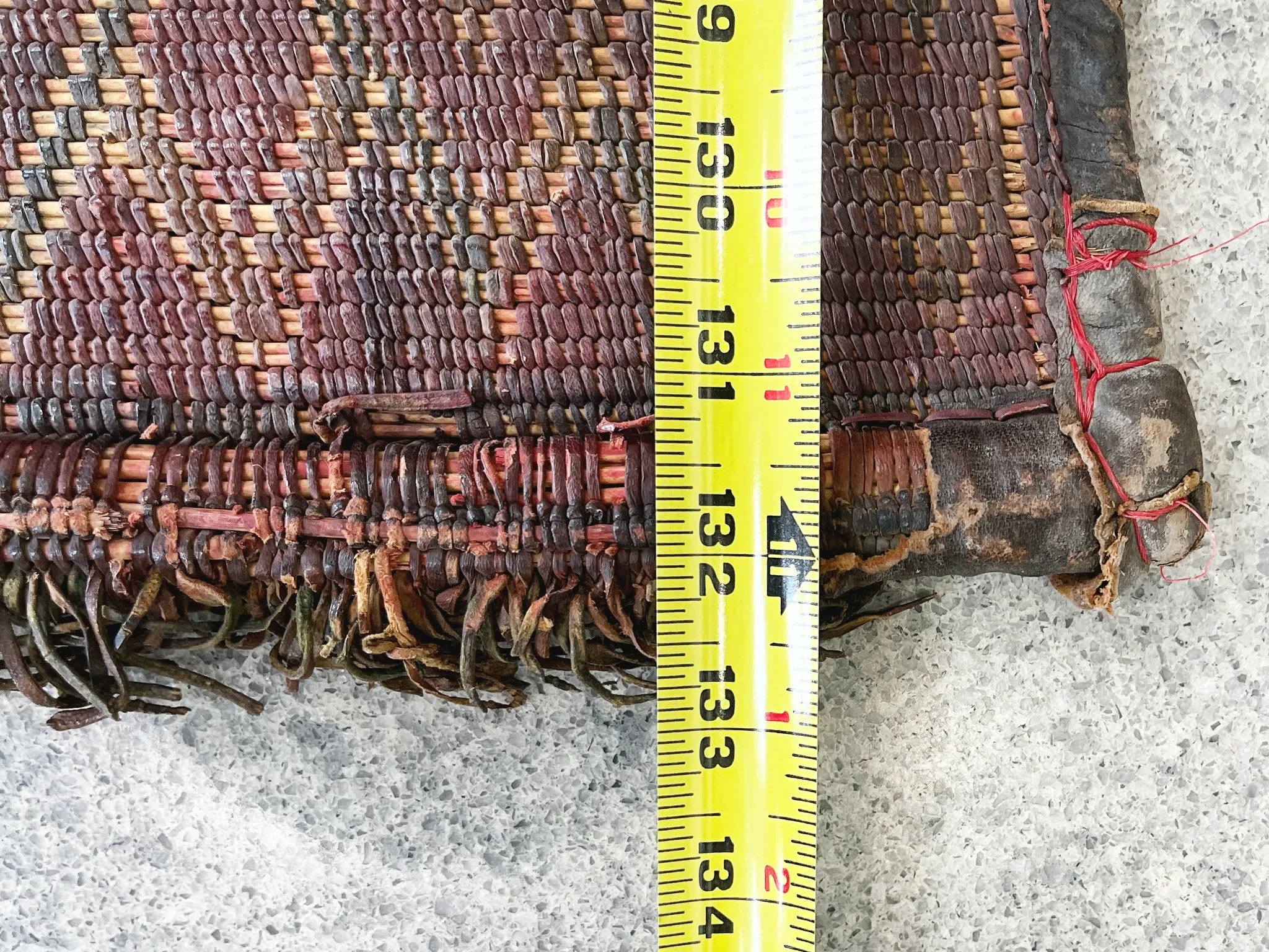 Tuareg Woven Leather & Reed Rug | 11' x 7' 4"