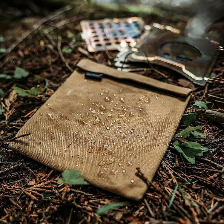 ÜBERLEBEN STAINLESS STÖKER FLATPACK STOVE   WAXED CANVAS SLEEVE