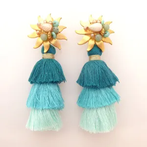 Under the sea tassel earrings