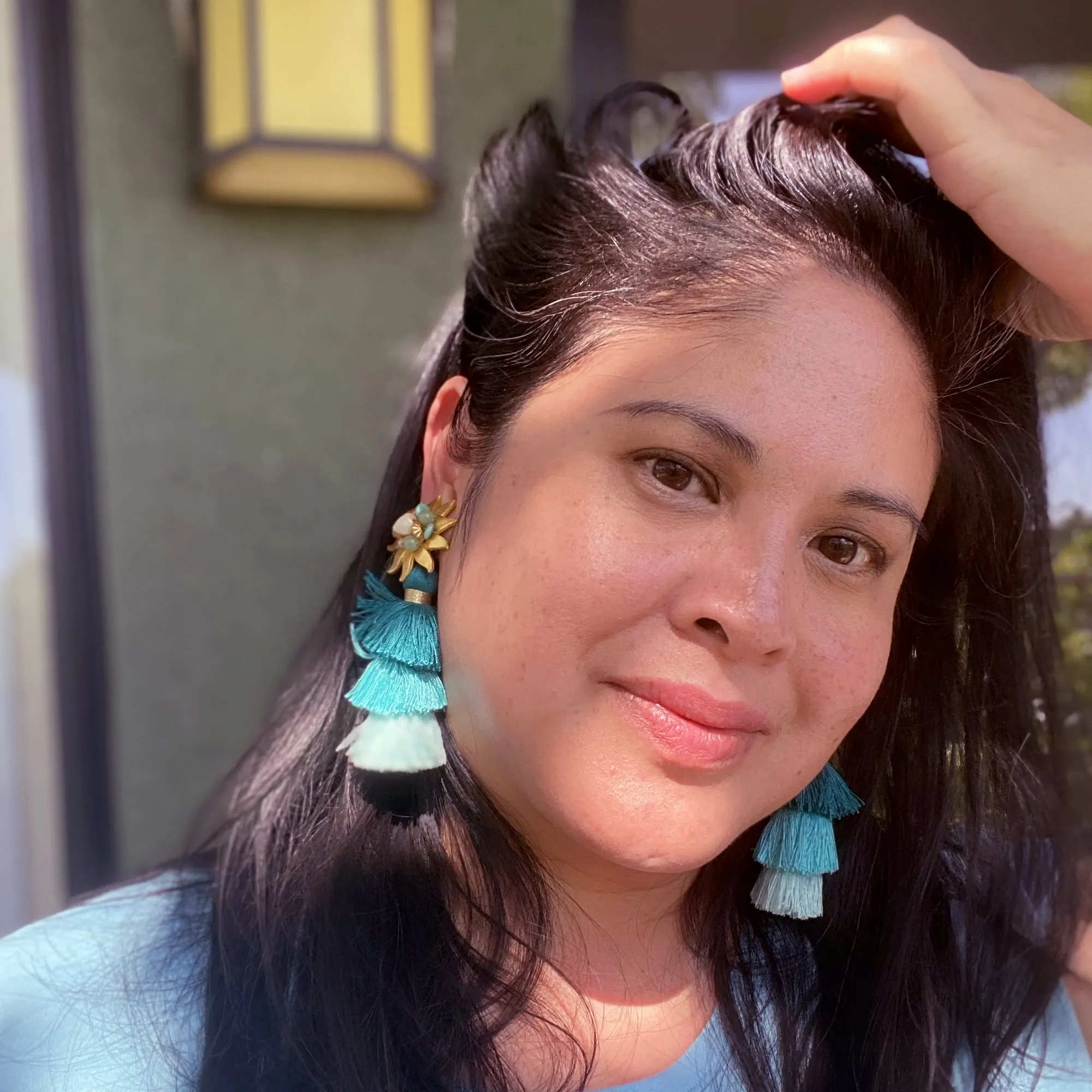 Under the sea tassel earrings