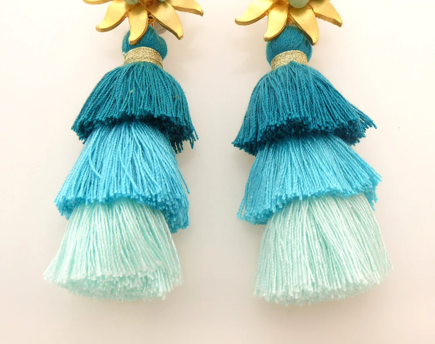 Under the sea tassel earrings