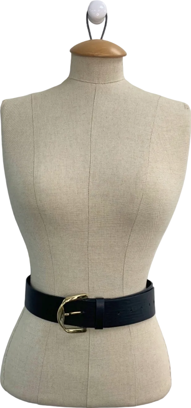 Unknown Brand Black Leather Belt M