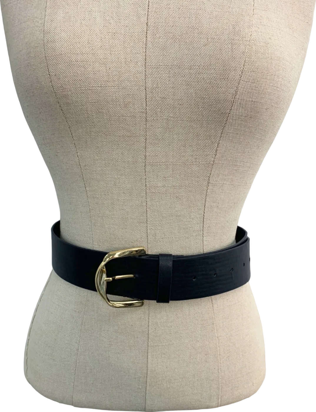 Unknown Brand Black Leather Belt M