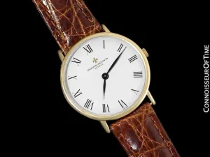 Vacheron & Constantin Patrimony Style Mens Ultra Thin Watch - 18K Gold