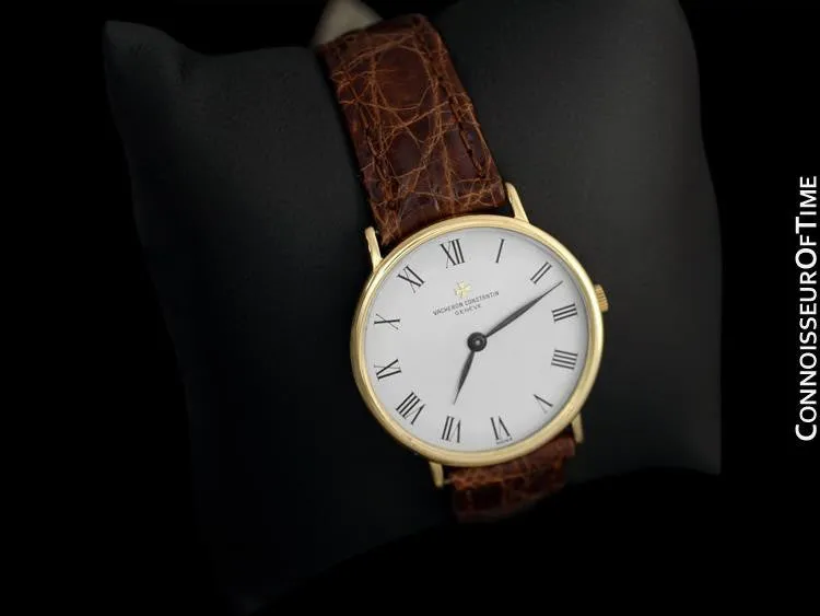 Vacheron & Constantin Patrimony Style Mens Ultra Thin Watch - 18K Gold