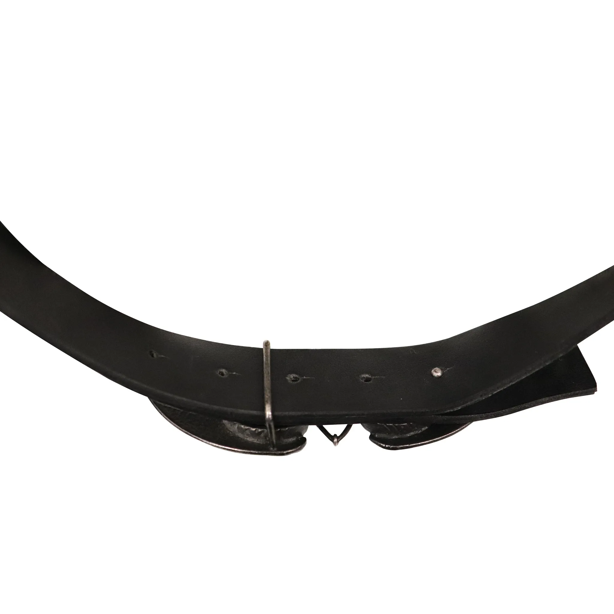 Valentino Black Suede Belt with Jeweled Dragonfly Buckle