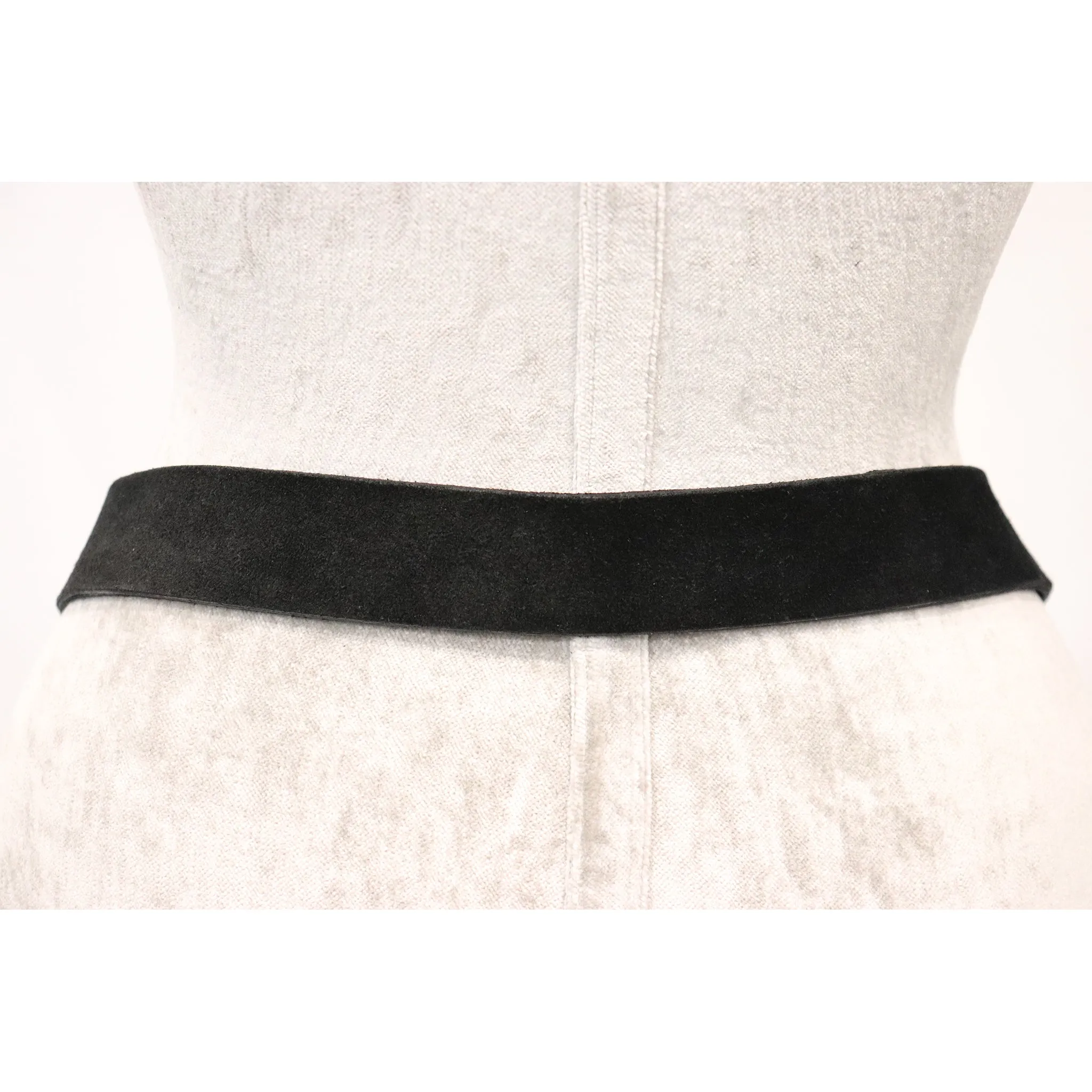 Valentino Black Suede Belt with Jeweled Dragonfly Buckle