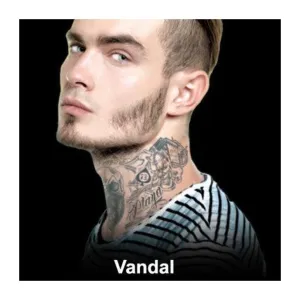 Vandal Neck Temporary Tattoo
