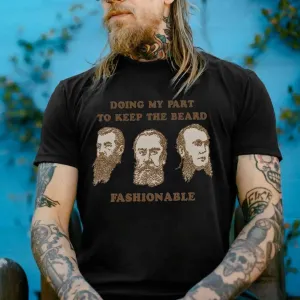 Viking Doing My Part To Keep The Beard Fashionable Printed Men's T-shirt