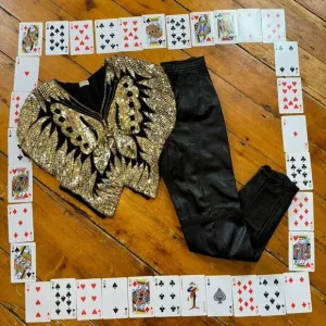 Vintage 80's‎ 100% Leather Highwaisted Pant Sz 6