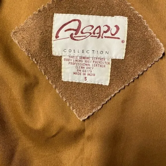 Vintage Agapo Embroidered Leather Vest
