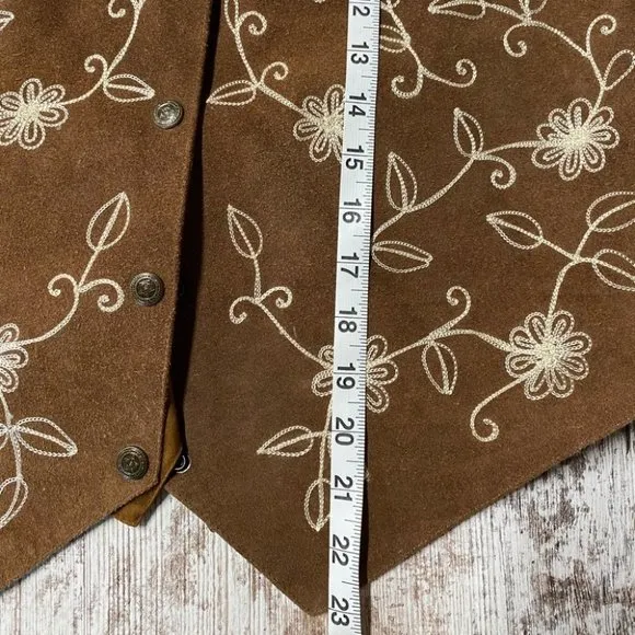 Vintage Agapo Embroidered Leather Vest