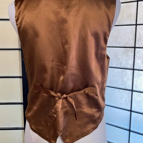 Vintage Agapo Embroidered Leather Vest