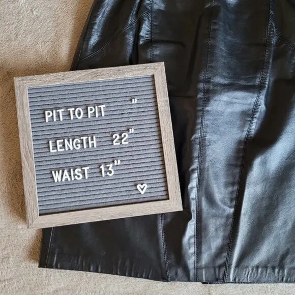 Vintage Amoretti black leather skirt