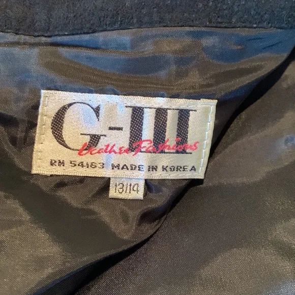 Vintage Black Genuine Leather Pencil Skirt