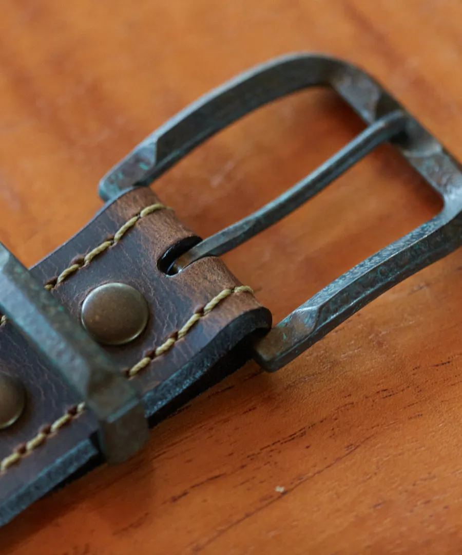 Vintage Brown Leather Belt
