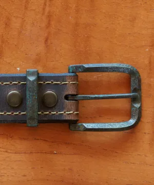 Vintage Brown Leather Belt