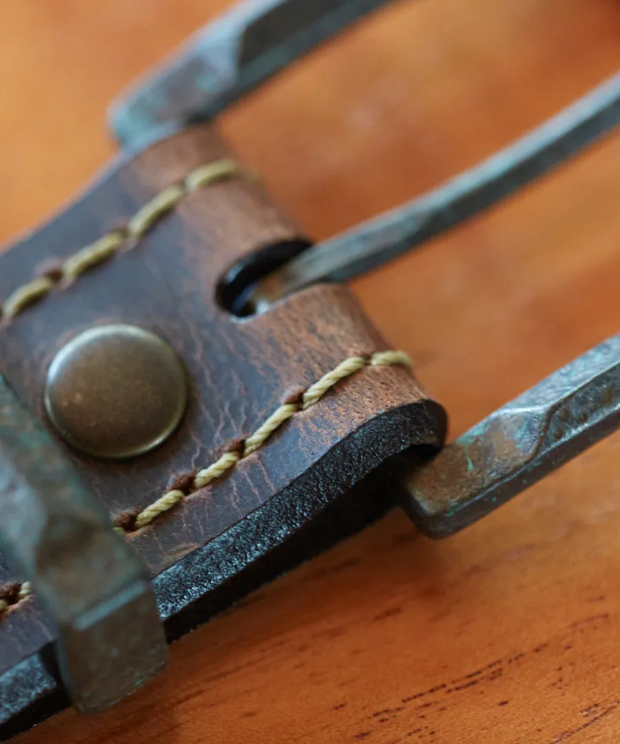 Vintage Brown Leather Belt
