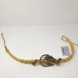 Vintage: Gold and Red Beaded Lion Belt