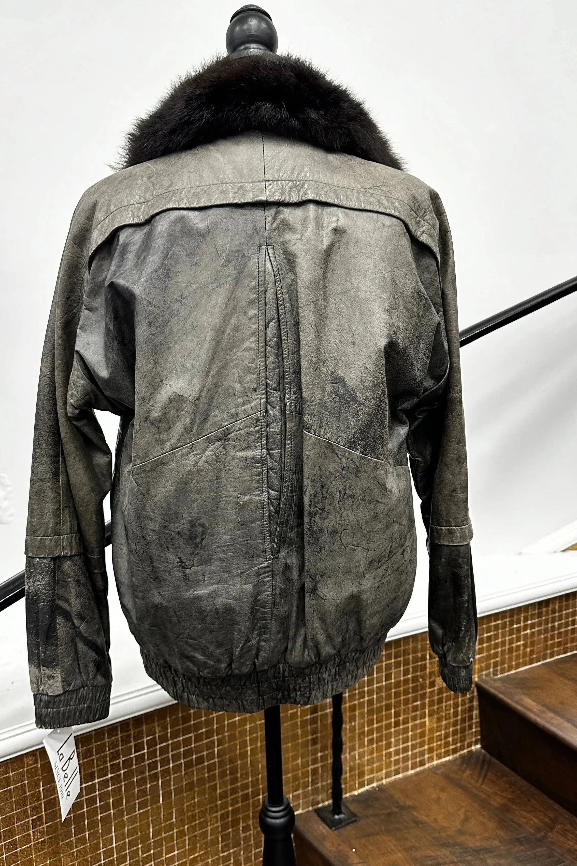 Vintage Green Leather Ladies Jacket