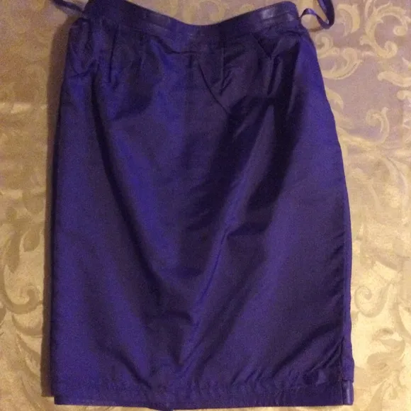 Vintage Purple Leather Skirt