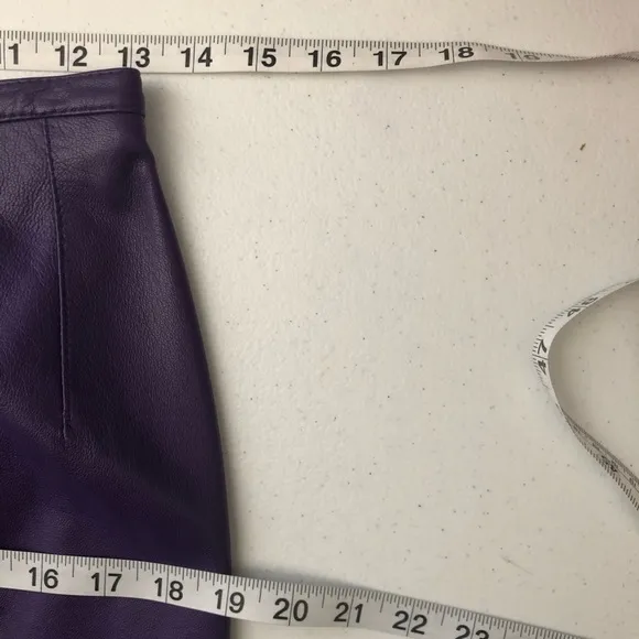 Vintage Purple Leather Skirt