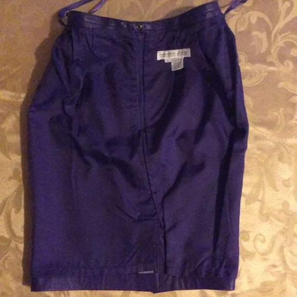 Vintage Purple Leather Skirt