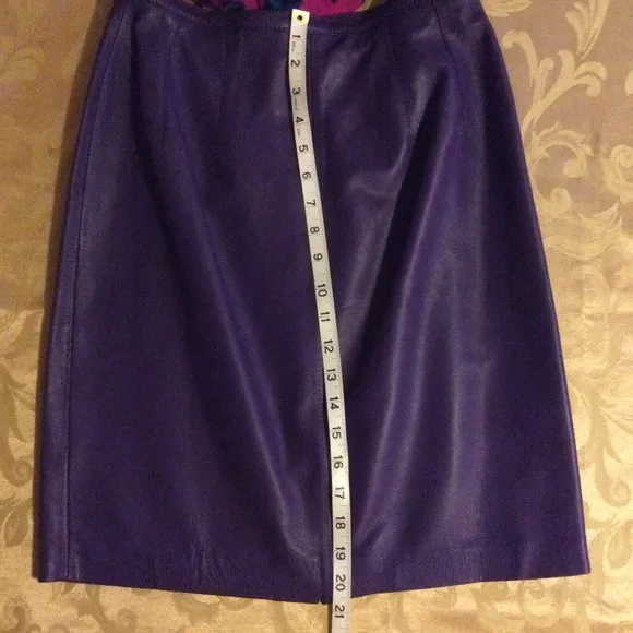 Vintage Purple Leather Skirt