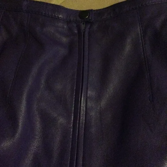 Vintage Purple Leather Skirt