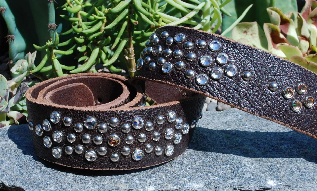 Vintage Rhinestone Belt & Buckle - Small