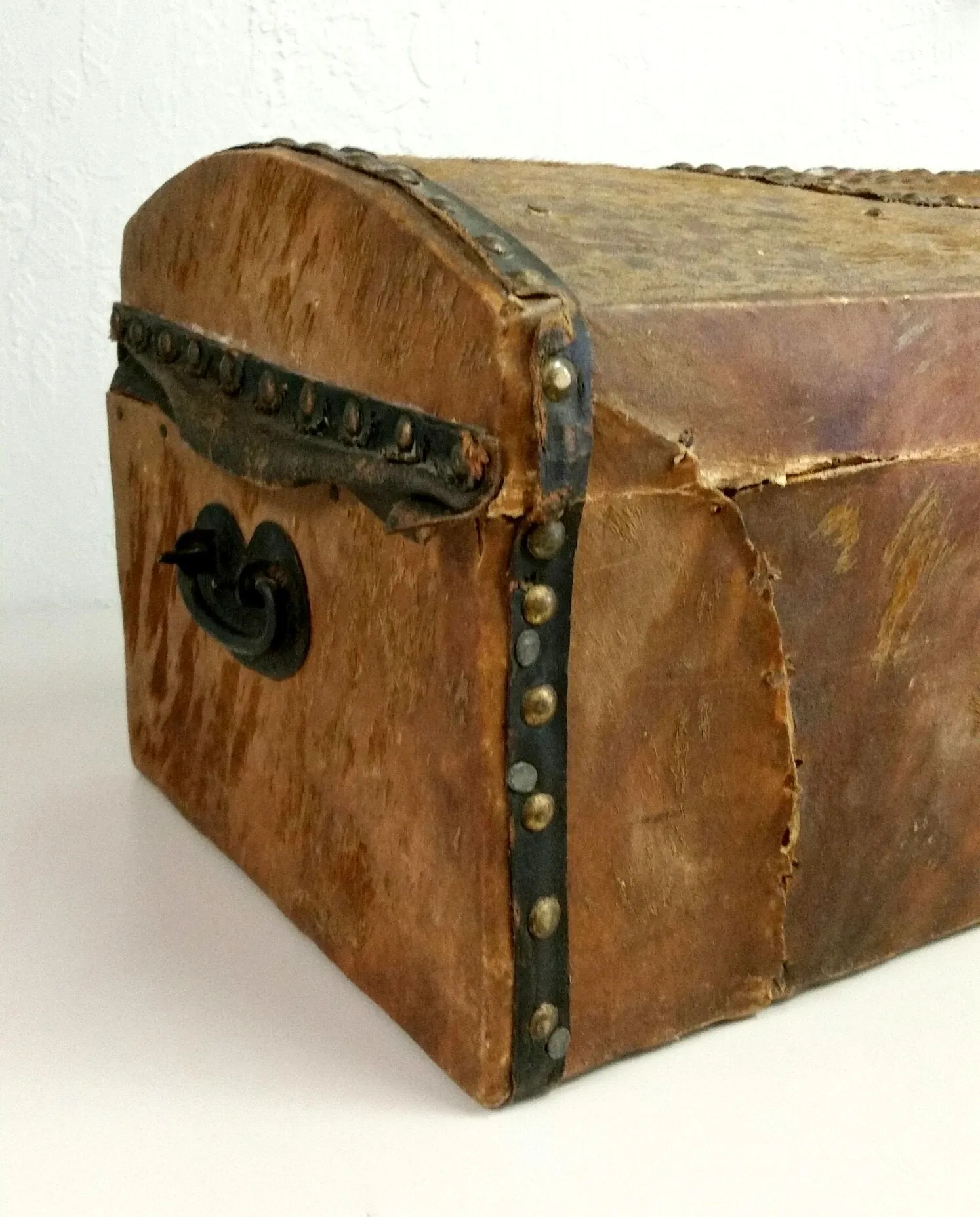 Vintage Studded Document Box with Initials "E.A.D."
