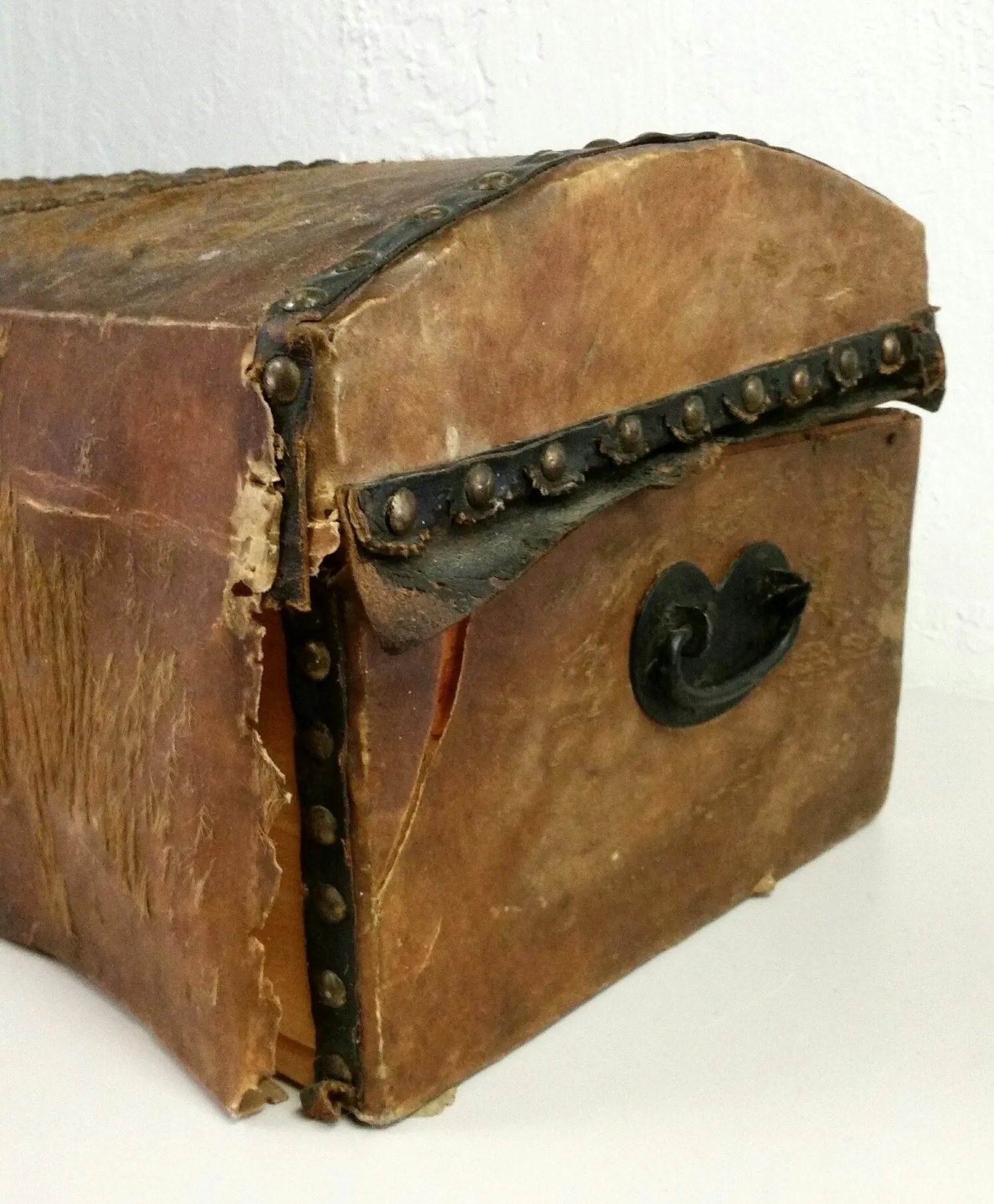 Vintage Studded Document Box with Initials "E.A.D."