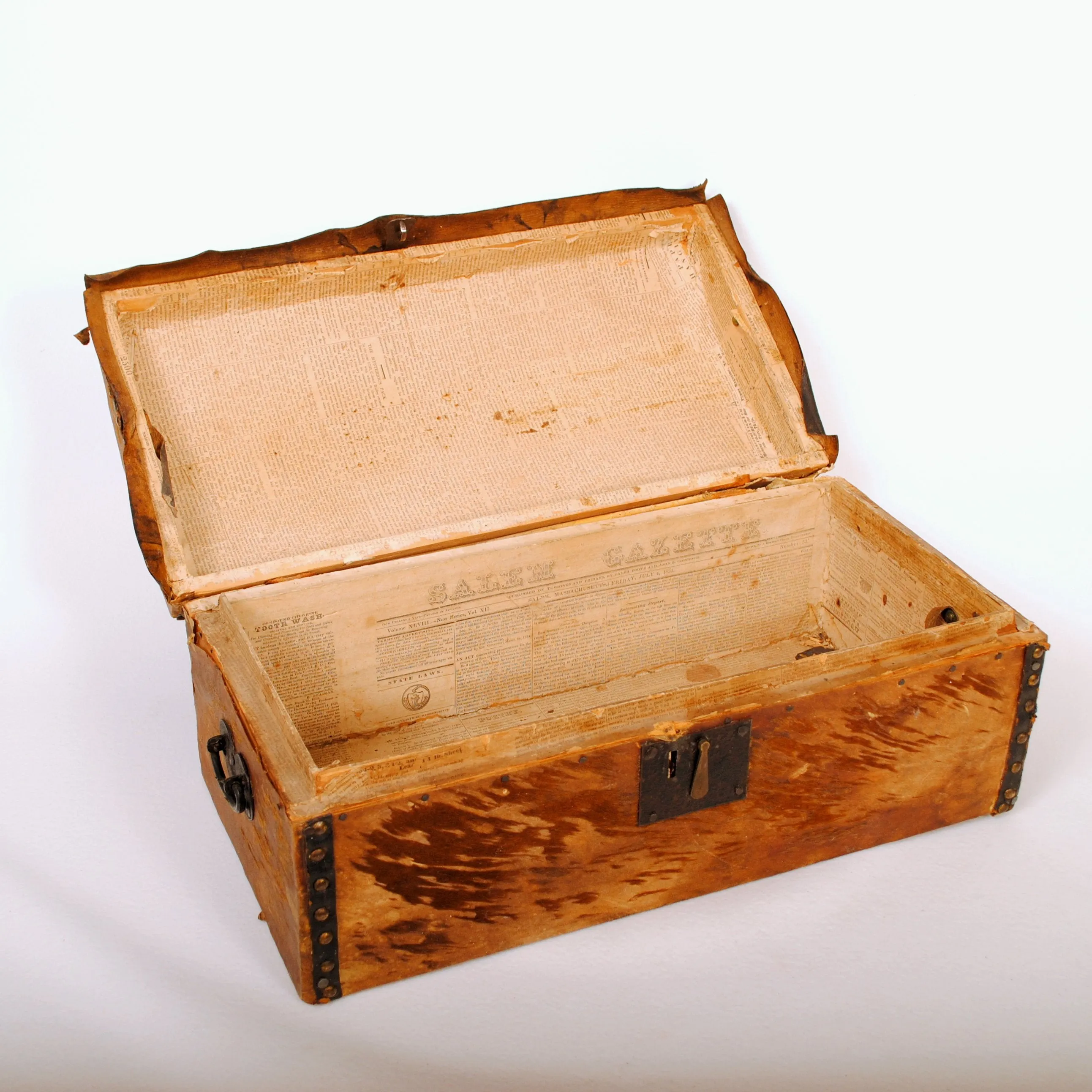 Vintage Studded Document Box with Initials "E.A.D."