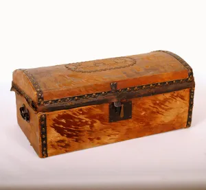 Vintage Studded Document Box with Initials "E.A.D."