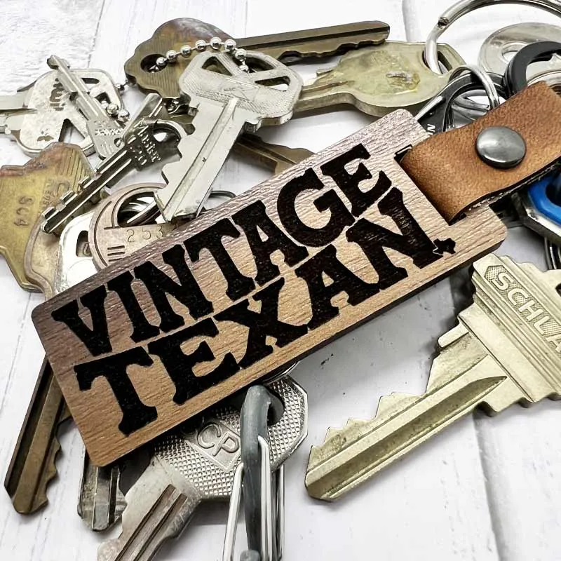 Vintage Texan Walnut Keychain