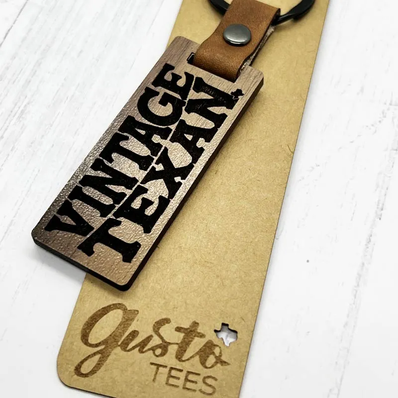 Vintage Texan Walnut Keychain